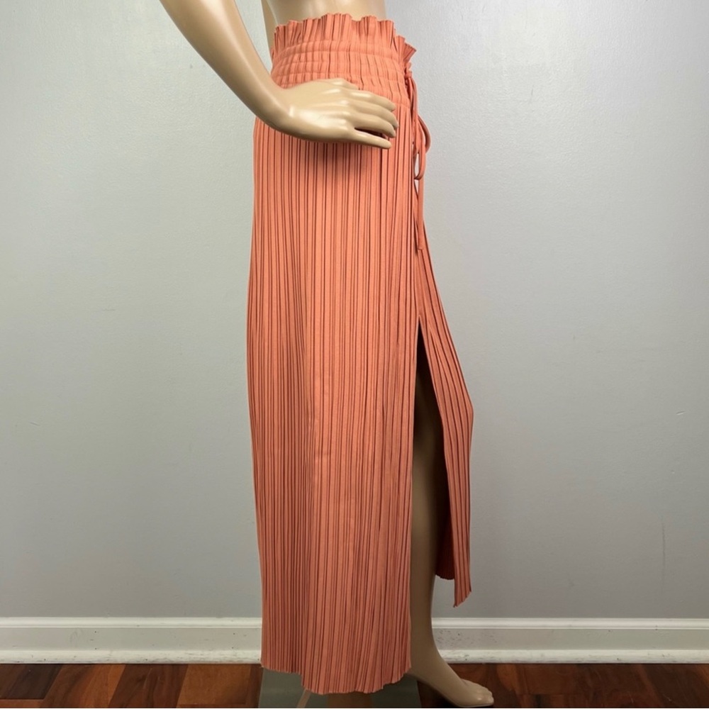 NEW A.L.C. PINK PLEATED MIDI SKIRT - Picture 4 of 6